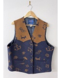 Pendleton Pictograph Pattern Wool Vest Size 46