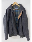 Woolrich Usa Plaid Lined Black Wool Jacket Coat