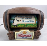 Hamm's Beer Barrel Flip Sign Lighted Display
