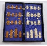 Antique Camel Bone Chinese Chess Set