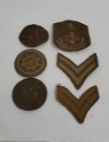Lot Of 6 Ww1 Assorted Us Army Rank Chevrons