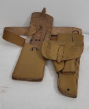 French Indo China Belt Pistol Holster Ammo Pouch