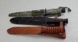 3 Knives Bayonets Victorinox Ontario Camillus