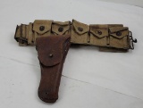 Ww2 Ww1 Calvary Belt W/ .45 Pouch And Holster
