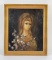 Mid Century Oil On Canvas Woman W/ Flowers Signed