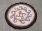 Turkmen Uzbek Felt Round Carpet Rug 32