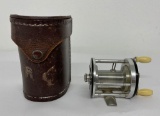 J.A. Coxe Coronet 25 Fishing Reel In Leather Case