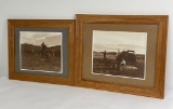 Pair Of Antique Montana Sepia Cowboy Photos