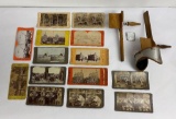 Lot Of Stereoview Cards And 2 Viewers