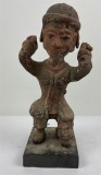 Antique Oriental Wood Carving Of Man