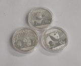Pair Of Chinese Silver Panda Coins 2013 2014 2016