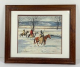 Jim Thomason Winter Riders Watercolor Montana