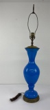 Murano Blue Art Glass Lamp