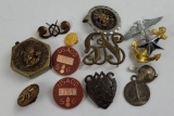 Assorted Military Badges Pins Ww1 Trench Lighter