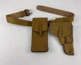 French Indo China Belt Pistol Holster Ammo Pouch