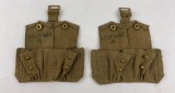 Pair Of British Cartridge Pouches Enfield Ww2