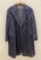 Vintage Men's Black Wool Overcoat