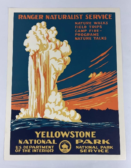 Yellowstone National Park Naturalist Poster