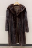 Stunning Full Length Brown Mink Fur Coat