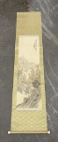 Antique Japanese Painted Hanging Scroll