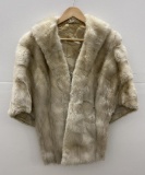 White Mink Fur Coat Shawl