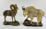 Chalkware Bighorn Sheep And Mountain Goat