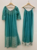 Vintage Sheer Lingerie Nightgown Set