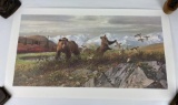 John Clymer Bears On The Tundra Signed Print