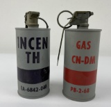 Pair Of Inert Gas And Thermite Grenades