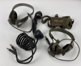 Lot Of 4 Ww2 Signal Corps Headphones