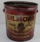 Rare Gilmore Lion Oil Can 35lb Bucket Tin