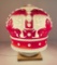 Standard Red Crown Oil Milk Glass Gas Pump Globe