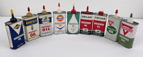 Lot Of Handy Oiler Tin Cans Richfield Sinclair