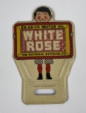 Enarco White Rose Motor Oil License Plate Topper
