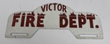 Victor Montana Fire Dept License Plate Topper