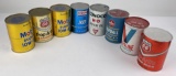 Lot Of Oil Cans Mobil Conoco Kendall Phillips 66
