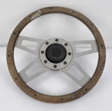 Vintage Dp Racing Wood Steering Wheel