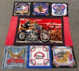 Vintage Harley Davidson Motorcycle Bandana Blanket