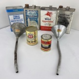 Lot Of Oil Cans Mobil Ford Eveready 66