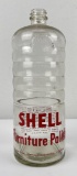 Shell Oil Furniture Polish Glass Bottle