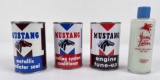 Lot Of Mustang Oil Cans Mobil Lotion Bottle