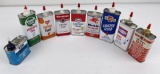 Lot Of Handy Oiler Tin Cans Mobil Conoco Ford