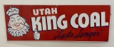 Utah King Coal Porcelain Sign