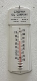 Crown Oil Company Advertising Thermometer