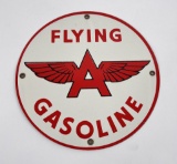 Flying A Gasoline Pump Porcelain Sign