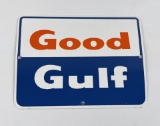 Good Gulf Oil Gas Pump Plate Sign Porcelain