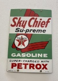 Texaco Sky Chief Petrox Porcelain Sign