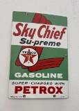 Texaco Sky Chief Petrox Porcelain Sign