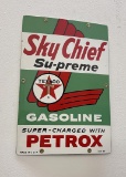 Texaco Sky Chief Petrox Porcelain Sign