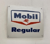 Mobil Regular Porcelain Gas Pump Plate Sign